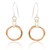 Holly Circle Drop Earrings - Rose Gold