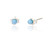 Jemima Stud Earrings Small -Blue Opal