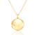 Lucille Round Locket Necklace - Gold Plate