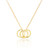 Trinity Circles Pendant & Chain - Gold Plate