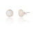 Jemima White Opal Stud Earrings - Silver