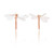 Davina Dragonfly Stud Earrings - Rose Gold