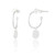 Adelie Disc Hoop Earrings - Silver