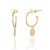 Adelie Disc Hoop Earrings - Gold