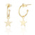 Adelie Star Hoop Earrings - Gold Plate