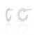 Valeria Beaded Hoop Earrings - Silver