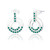 Morgan Emerald Drop Earrings - Silver