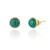 Jemima Malachite Stud Earrings - Gold