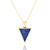 Liga Triangle Lapis Pendant & Chain - Gold