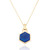 Liga Hexagon Lapis Pendant & Chain - Gold