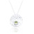 Dottie Peridot Hammered Pendant & Chain - Silver