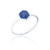 Liga Small Hexagon Lapis Ring - Silver