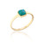 Liga Small Square Turquoise Ring - Gold