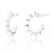 Auberta Medium Spike Hoop Earrings - Silver
