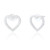 Emmy C.Z Heart Stud Earrings - Silver