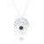 Dottie Smoky Quartz Hammered Pendant & Chain - Silver