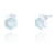 Liga Hexagon Seafoam Stud Earrings - Silver