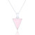 Liga Triangle Rose Quartz Pendant & Chain - Silver