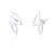 Laila Leaf Stud Earrings - Silver