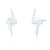 Peri C.Z Lightning Stud Earrings - Silver