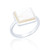 Liga Square Mother of Pearl Ring - Silver