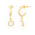 Liga Square Mother of Pearl Hoop Earrings - Gold