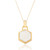Liga Hexagon Mother of Pearl Pendant & Chain - Gold