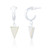 Liga Triangle Mother of Pearl Hoop Earrings - Silver