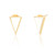 Liga Triangle Mother of Pearl Stud Earrings - Gold