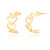 Morna Heart Hoop Earrings - Gold