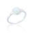 Dema Round Stone Ring - White Opal