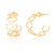 Manon Abstract Hoop Earrings - Gold
