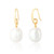 Noah Pearl Drop Earrings - Gold