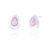 Xanna Pink Opal Stud Earrings - Silver