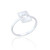 Cleo Heart Plaque Ring - Silver