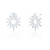 Zia C.Z Starburst Stud Earrings - Silver