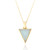 Liga Triangle Seafoam Chalcedony Pendant & Chain - Gold