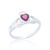Ciara Claddagh Heart Ring - Ruby Cubic Zirconia