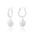 Margeaux Pearl Hoop Earrings - Silver