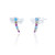 Zia C.Z Dragonfly Stud Earrings - Silver