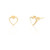 Meredith Mother of Pearl Heart Stud Earrings - Gold