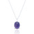 Ria Amethyst Pendant & Chain - Silver