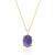 Ria Amethyst Pendant & Chain - Gold