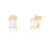 Ria Moonstone Stud Earrings - Gold