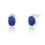 Ria Lapis Stud Earrings - Silver