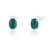 Ria Malachite Stud Earrings - Silver