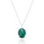 Ria Malachite Pendant & Chain - Silver