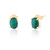 Ria Malachite Stud Earrings - Gold