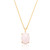 Ria Rose Quartz Pendant & Chain - Gold