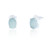 Ria Seafoam Chalcedony Stud Earrings - Silver